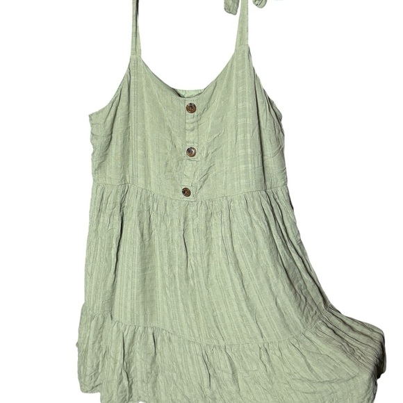 Torrid Olive Button-Down Mini Dress - Picture 7 of 8